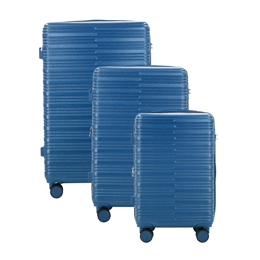 IZOD Romeo Lightweight Expandable ABS 3 Piece Luggage Set - 20", 24", and 28" Sizes with 360° Dual Spinning Wheels and Combo Lock
