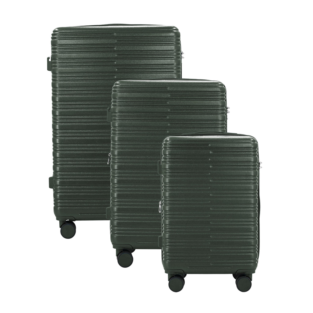 IZOD Romeo Lightweight Expandable ABS 3 Piece Luggage Set - 20", 24", and 28" Sizes with 360° Dual Spinning Wheels and Combo Lock