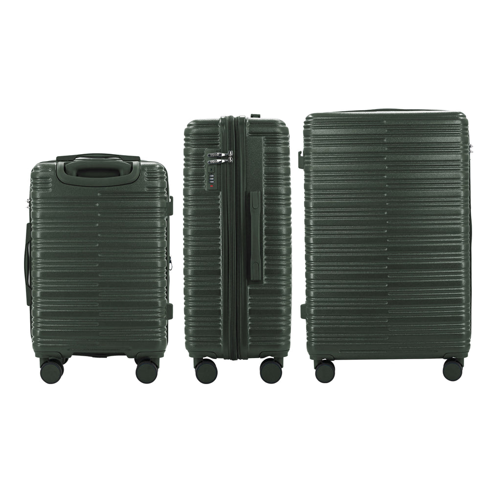 IZOD Romeo Lightweight Expandable ABS 3 Piece Luggage Set - 20", 24", and 28" Sizes with 360° Dual Spinning Wheels and Combo Lock
