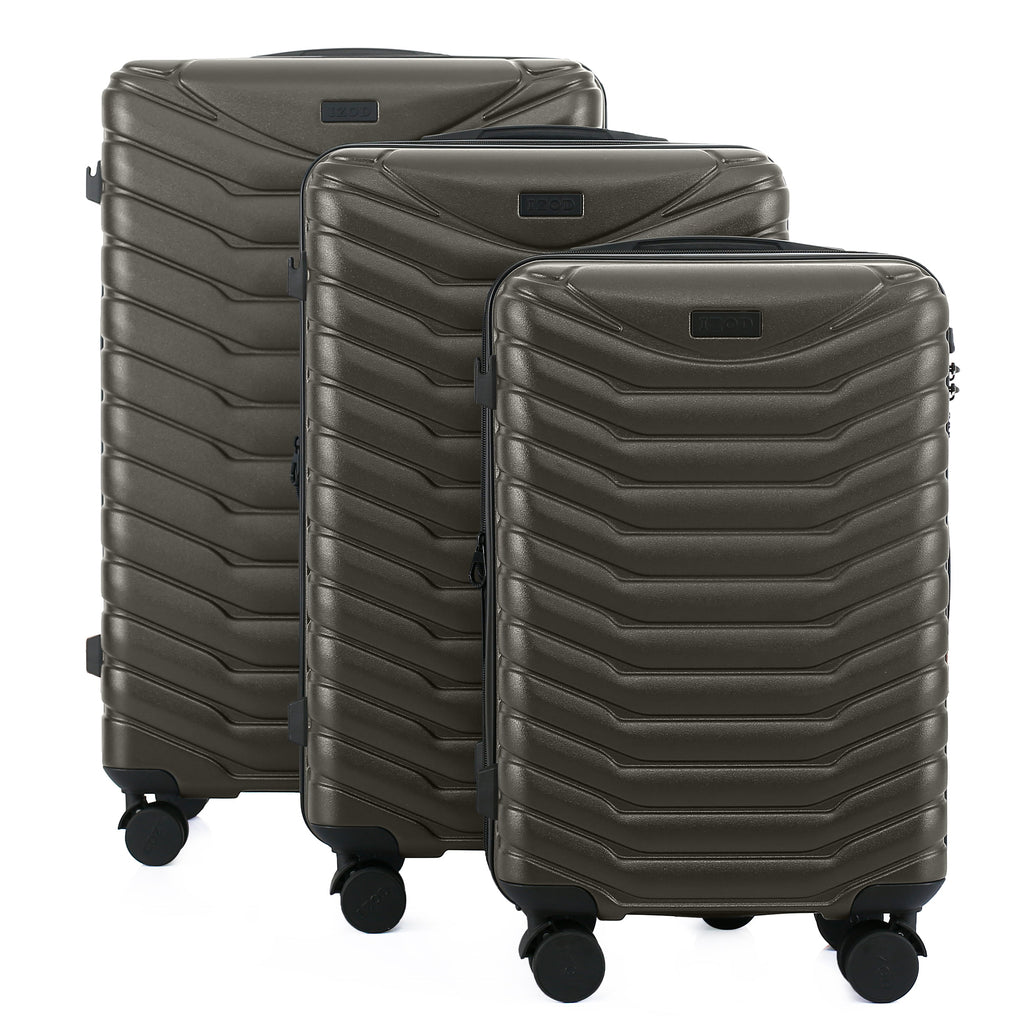 IZOD Phantom Lightweight Expandable ABS 3 Piece Luggage Set - 20", 24", and 28" Sizes with 360° Dual Spinning Wheels and Combo Lock