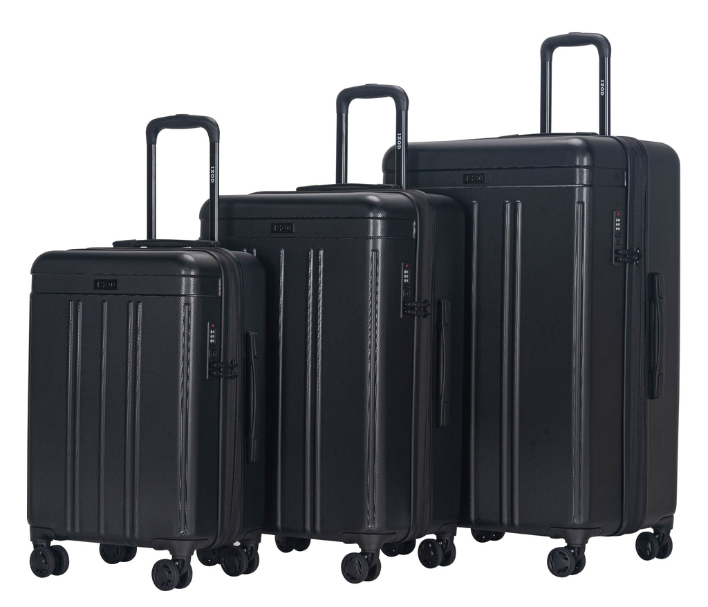 IZOD Zoe 3-Piece Luggage Set – Lightweight ABS Hard Shell Suitcases with 360° Spinner Wheels, Telescopic Handle & Expandable Design (28”/24”/20”)