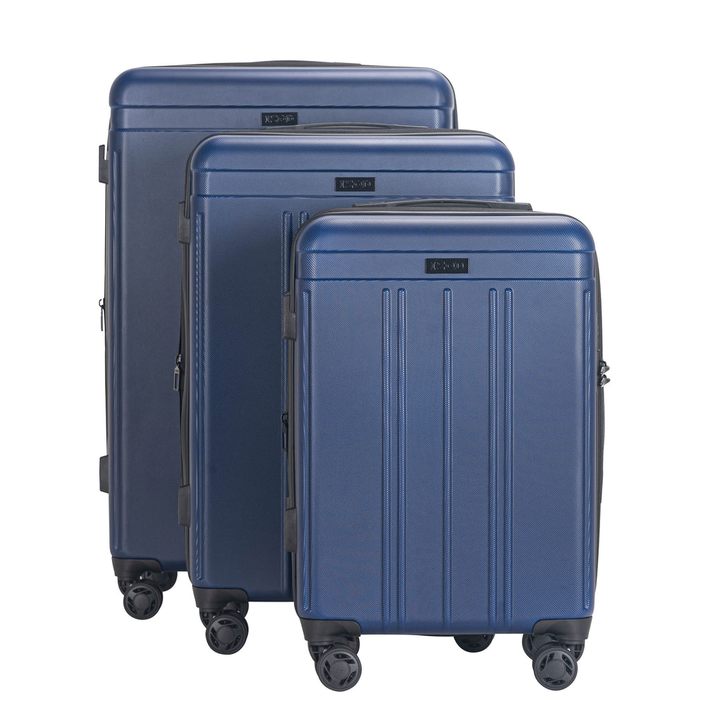 IZOD Zoe 3-Piece Luggage Set – Lightweight ABS Hard Shell Suitcases with 360° Spinner Wheels, Telescopic Handle & Expandable Design (28”/24”/20”)