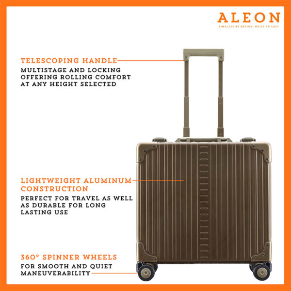 Aleon 17″ Deluxe Spinner Wheeled Business Case Aleon