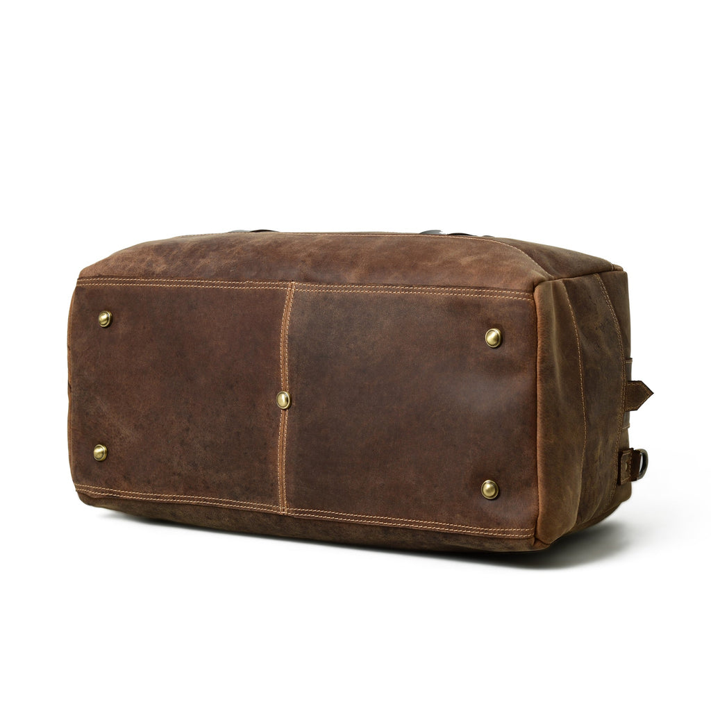 Espresso Elegance Carry on Duffle Classy Leather Bags