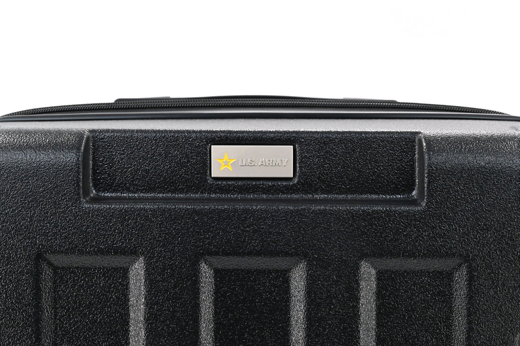 US Army Hawk 3-Piece Luggage Set – Lightweight Expandable ABS Hard Shell Suitcases with Spinner Wheels & Logo Print (28”/24”/20”) – Military Travel Collection - LuggageDesigners