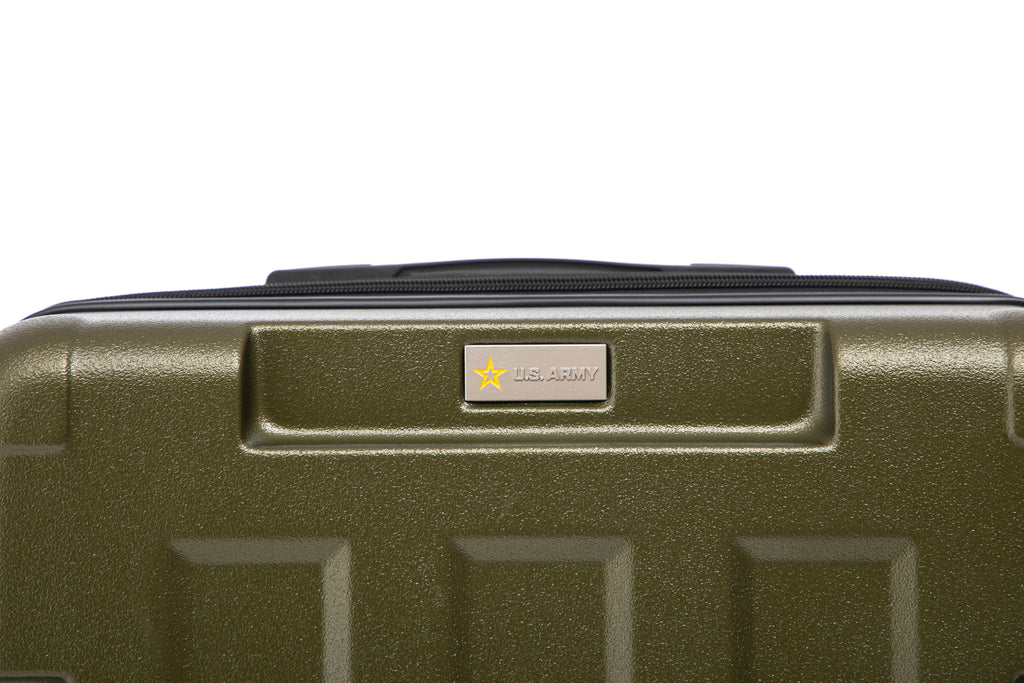 US Army Hawk 3-Piece Luggage Set – Lightweight Expandable ABS Hard Shell Suitcases with Spinner Wheels & Logo Print (28”/24”/20”) – Military Travel Collection - LuggageDesigners