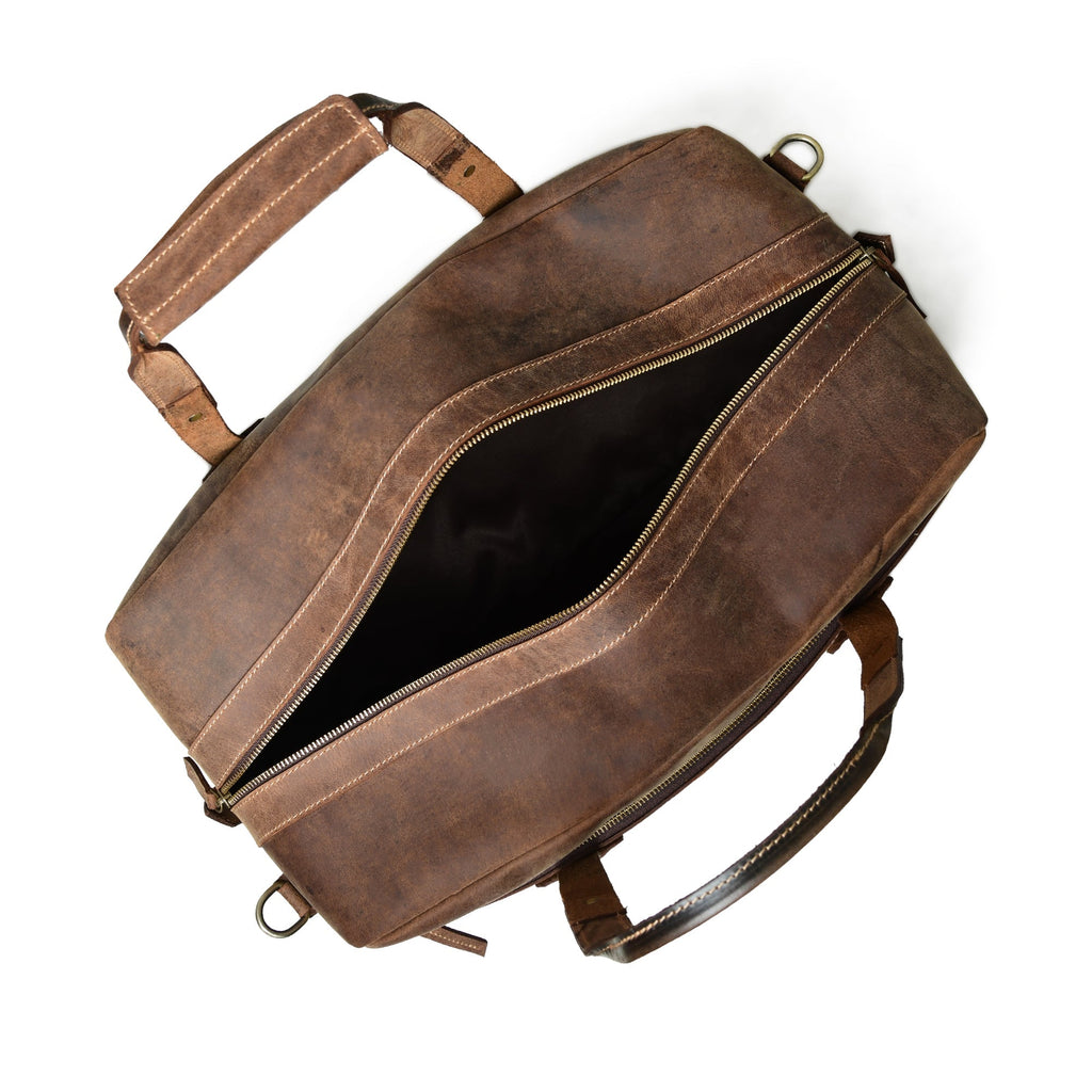 Espresso Elegance Carry on Duffle Classy Leather Bags