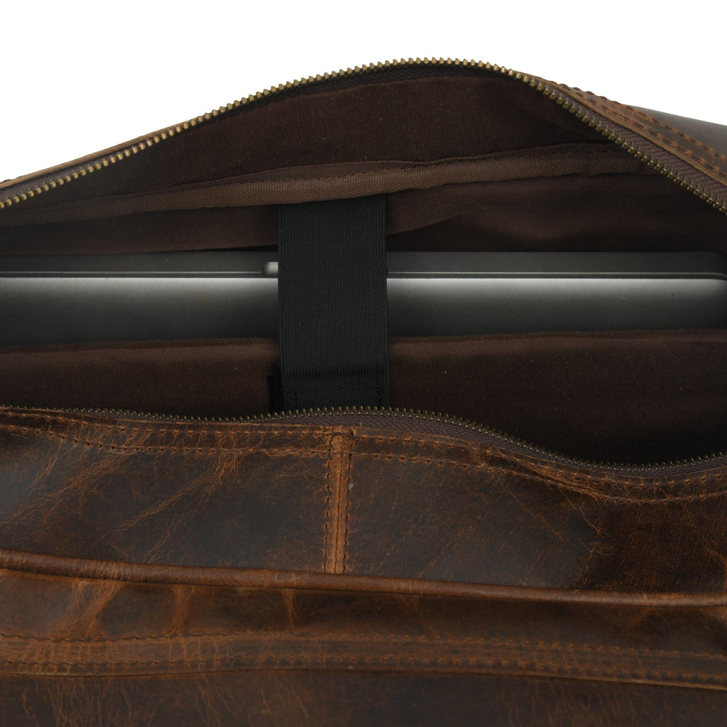 Finn Handcrafted Buffalo Leather Laptop Briefcase Classy Leather Bags