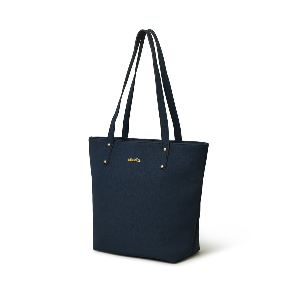 Era Vegan Leather Tote - Navy Blue Classy Leather Bags