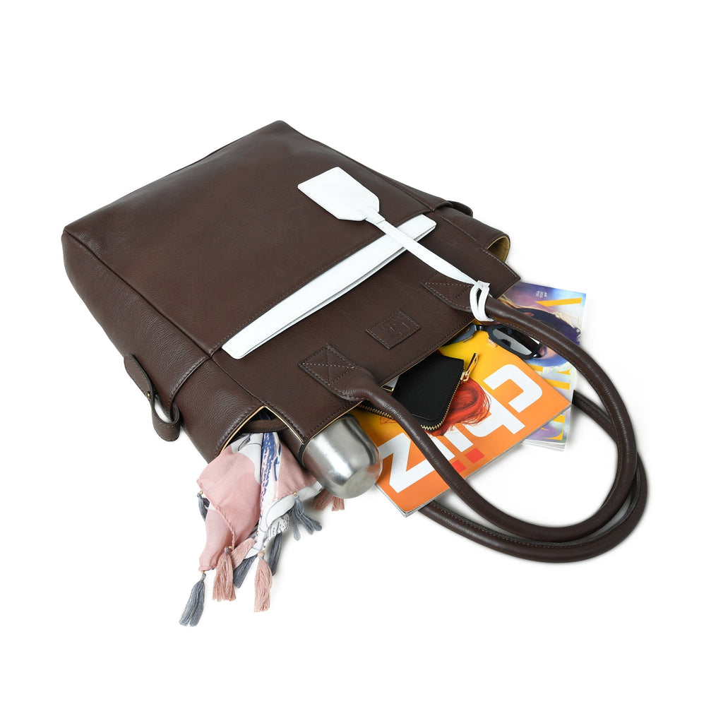 Chestnut Charm Brown Leather Tote Classy Leather Bags