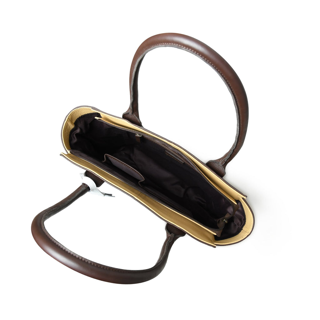 Chestnut Charm Brown Leather Tote Classy Leather Bags