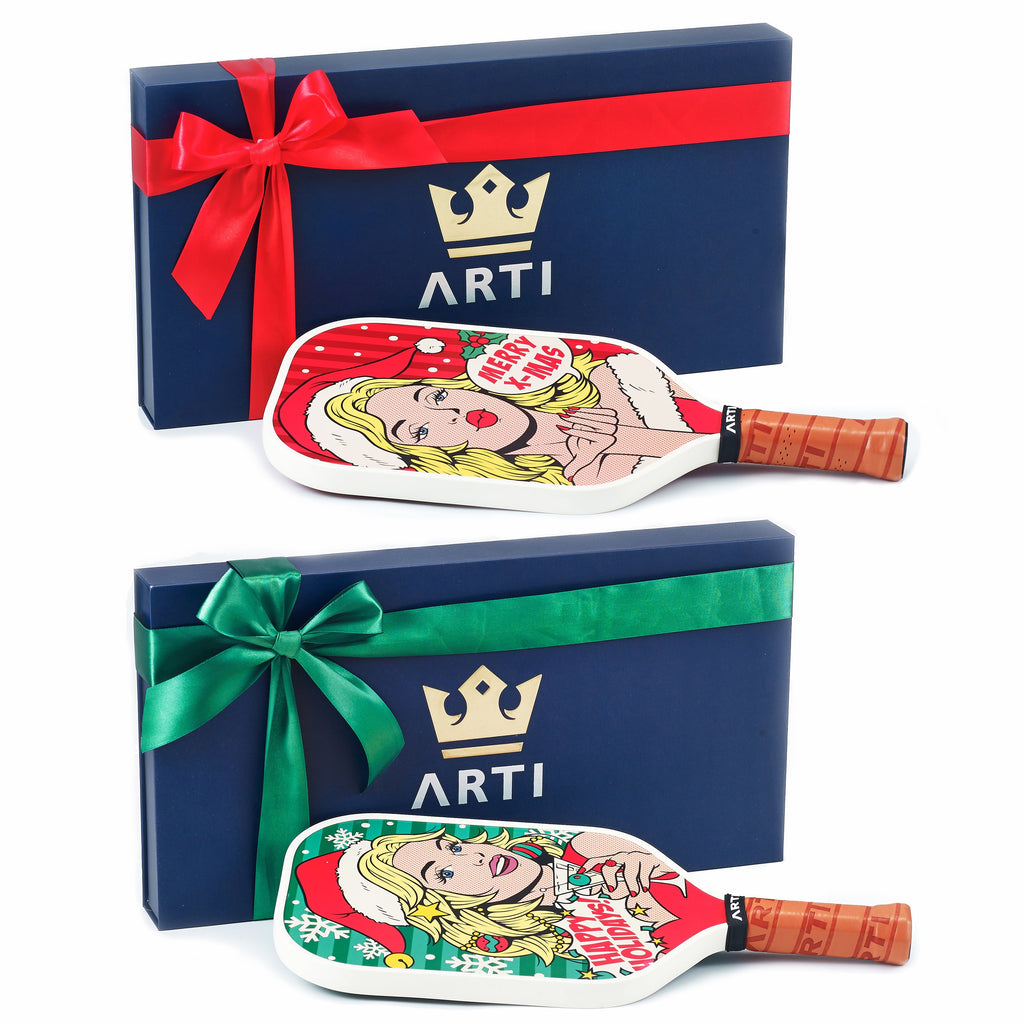 ARTI 16mm Carbon Fiber Kristen&Kristy "Happy Holidays" Paddle ARTI