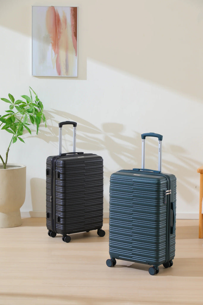 IZOD Camellia Premium Lightweight ABS 3 Piece Luggage Set - 20", 24", 28" with 360° Dual Spinning Wheels and Combo Lock Izod