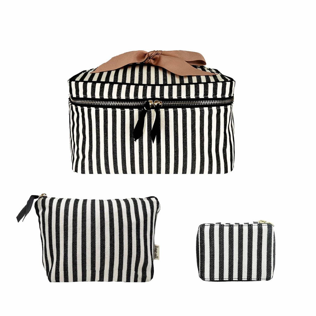 Cutest Striped Travel Gift Set Deal 3-Pack Bag-all