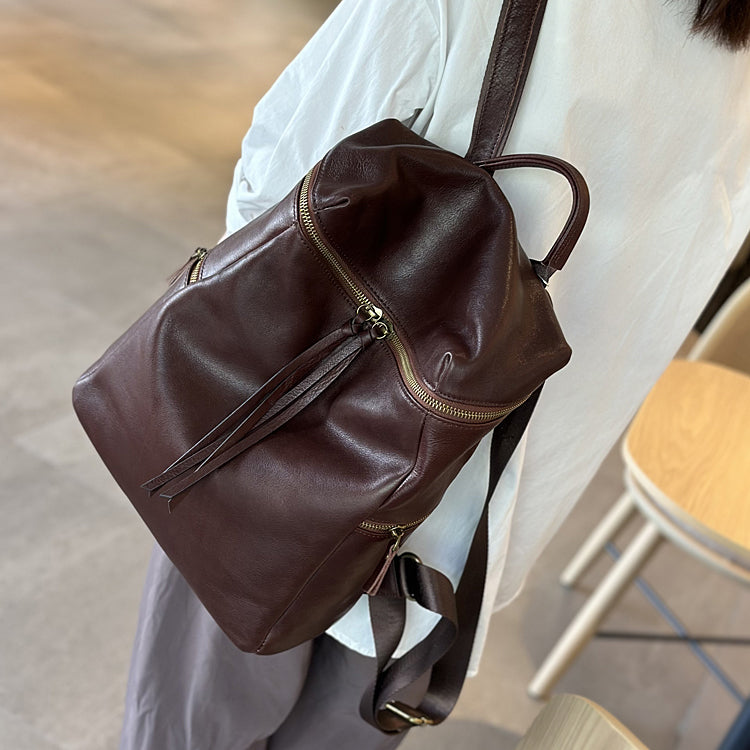 Full Frain Leather Women Backpack, Handmade Backpack Purse, Cow Leather Backpack for school RockCow Leather Studio