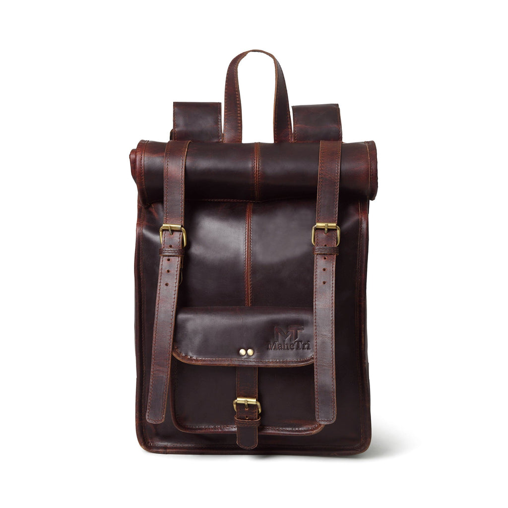 Hawk Roll-Top Rucksack Classy Leather Bags