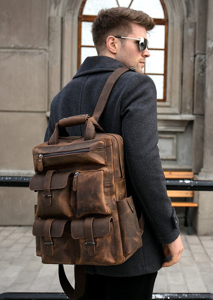The Shelby Backpack | Handmade Genuine Leather Backpack STEEL HORSE LEATHER