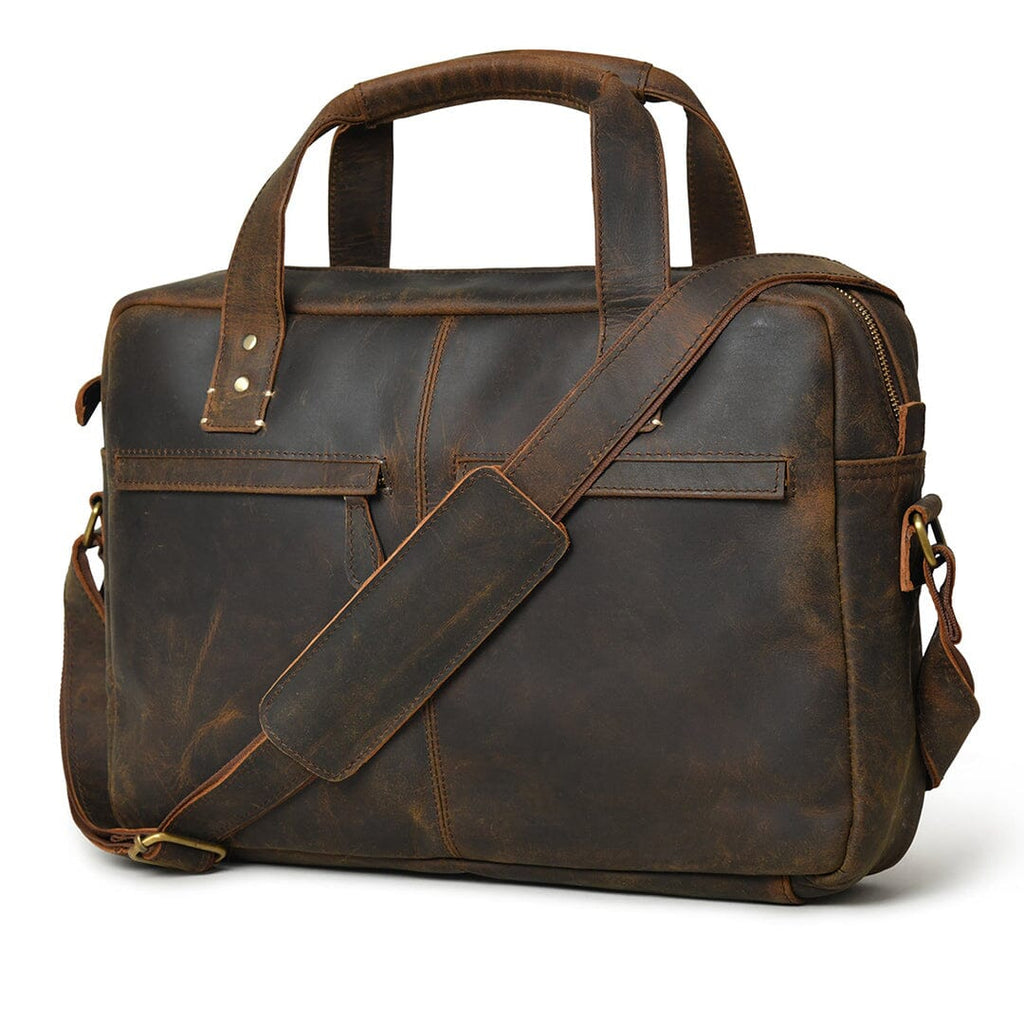 Perkins Buffalo Leather Office Briefcase Classy Leather Bags