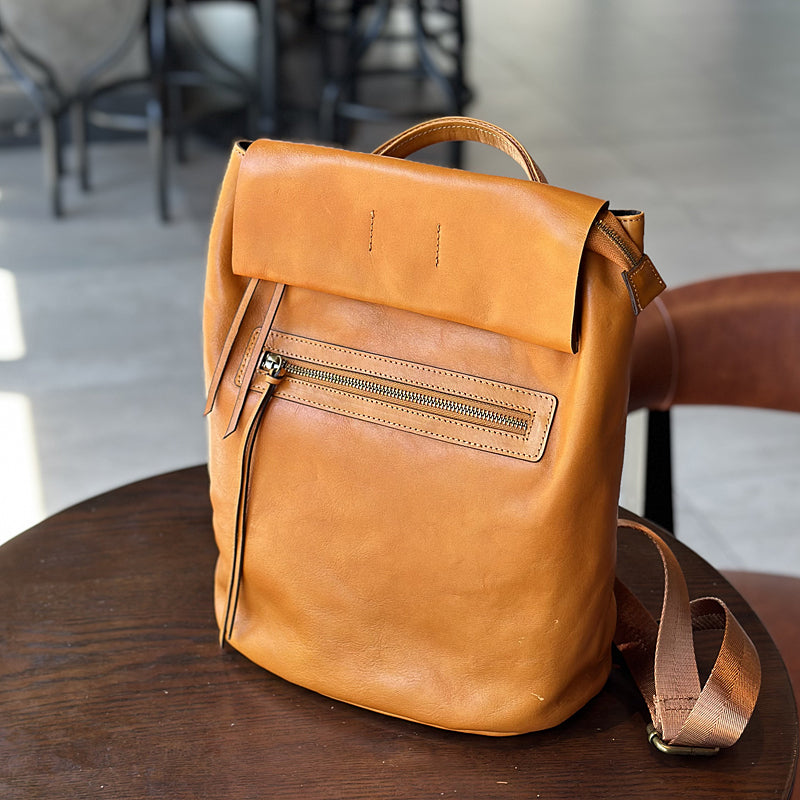 Handmade Leather Backpack for Women, Ladies Genuine Leather Backpack, Best Leather Women's Backpack for School RockCow Leather Studio