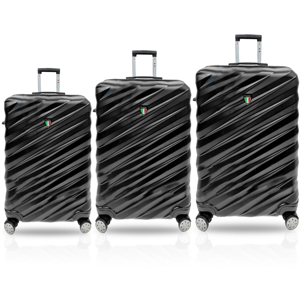 TUCCI Italy DISINVOLTA Fabric 3 PC 20", 24", 28" Luggage Suitcase Set Tucci