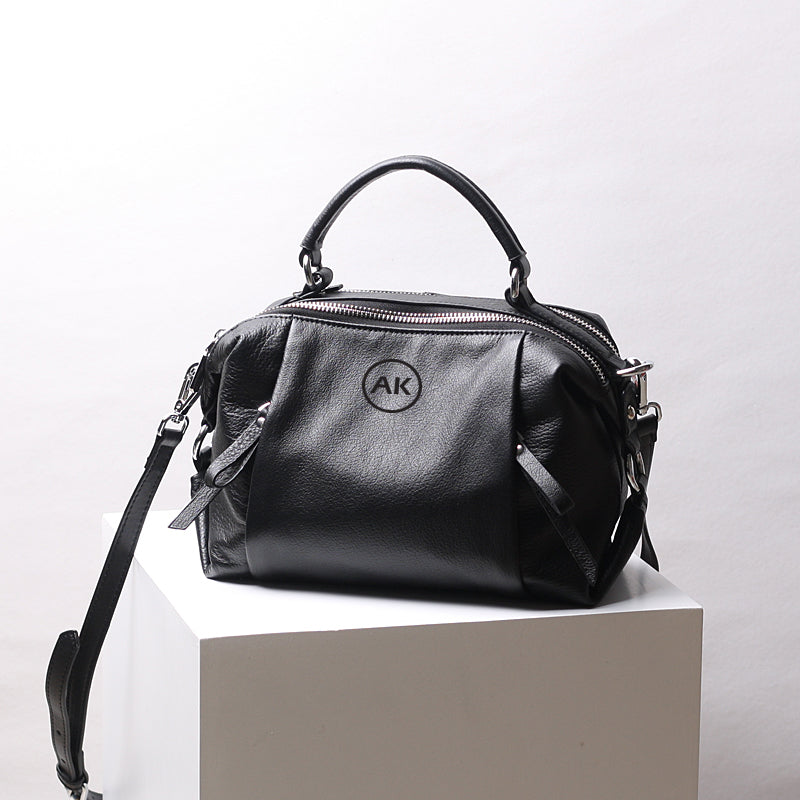 Full Grain Leather Shoulder Bag, Handmade Leather Bag for Women, Cow Leather Backpack for Work RockCow Leather Studio