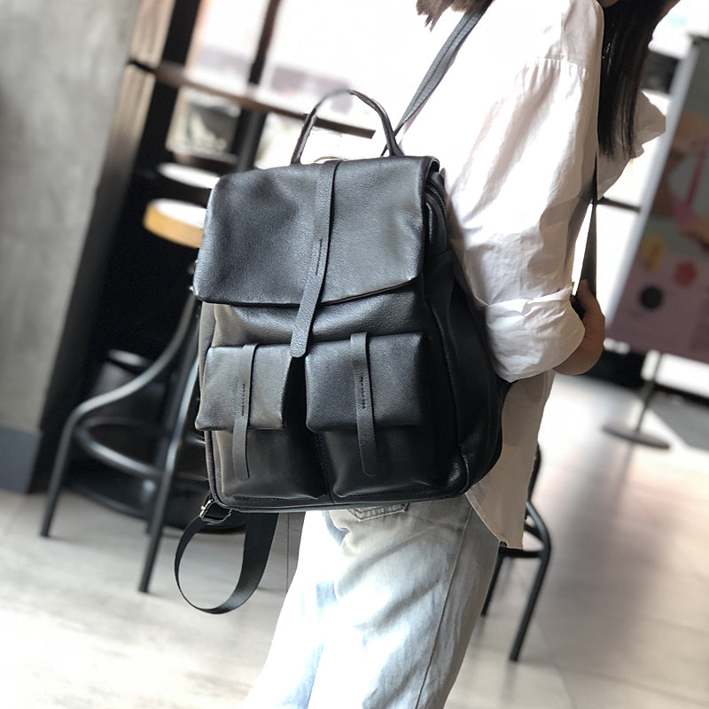 Women Full Grain Leather Backpack , Leather Laptop Backpack Purse, City School Bag, Best Gifts for her RockCow Leather Studio
