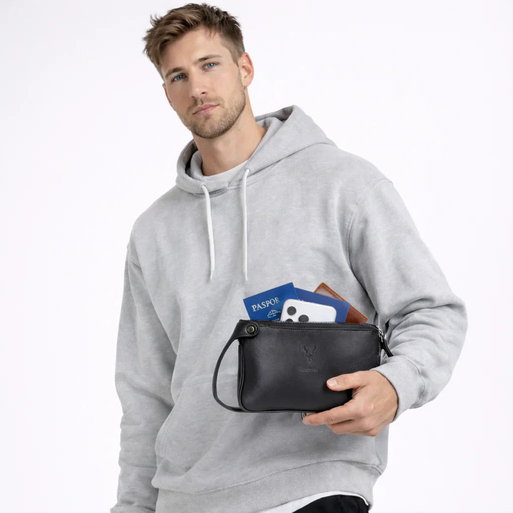 Carrera Valdiero Leather Men's Handbag Mizuri Leather