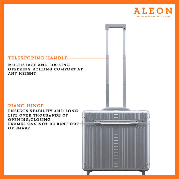 Aleon 17″ Two-Wheeled Aluminum Pilot Case Aleon