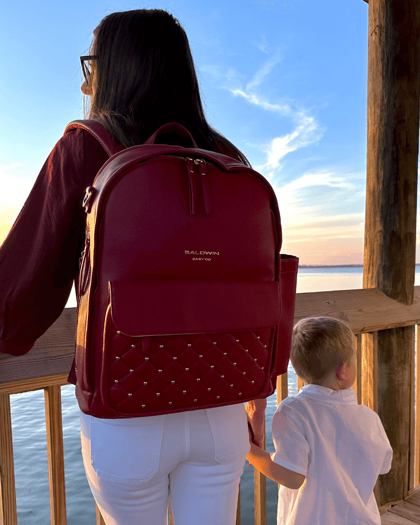 The Daphne Diaper Bag - Crimson Baldwin Baby Company