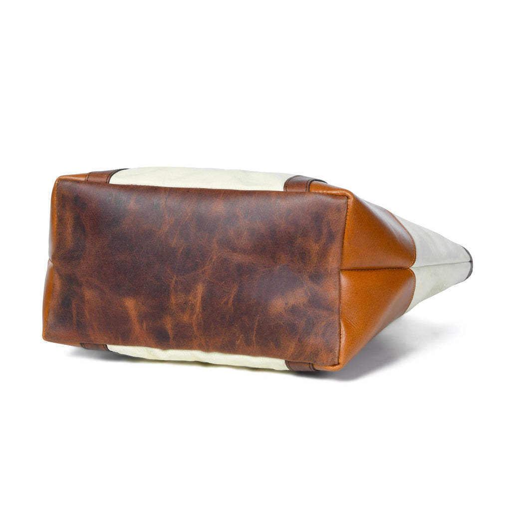 Geometric Design Leather Tote Classy Leather Bags