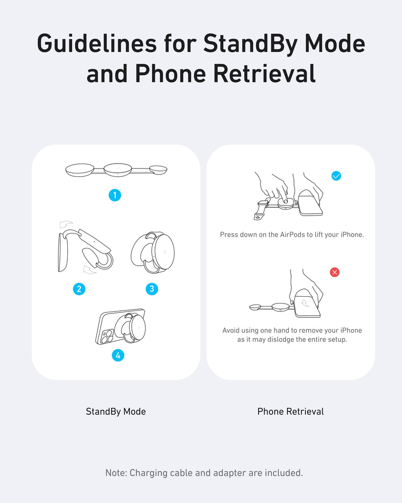 Anker MagGo Wireless Charging Station (3-in-1, Foldable Pad) Anker