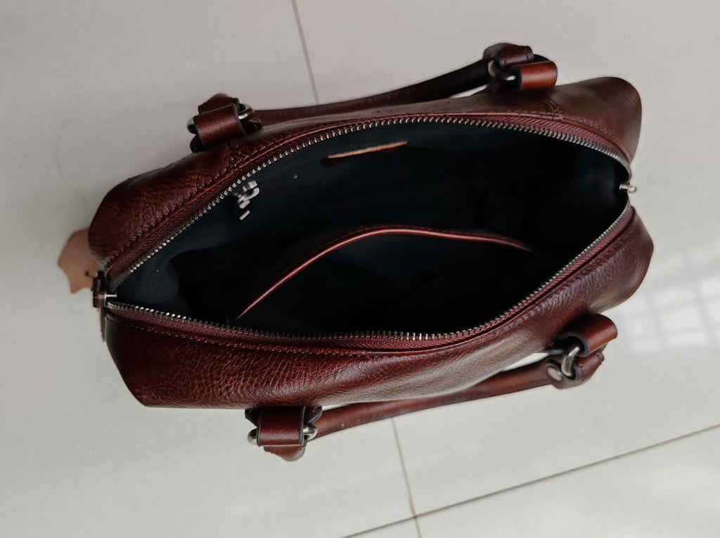 Retro Leather Tote Bag for Women Full Grain Leather Crossbody Bag RockCow Leather Studio