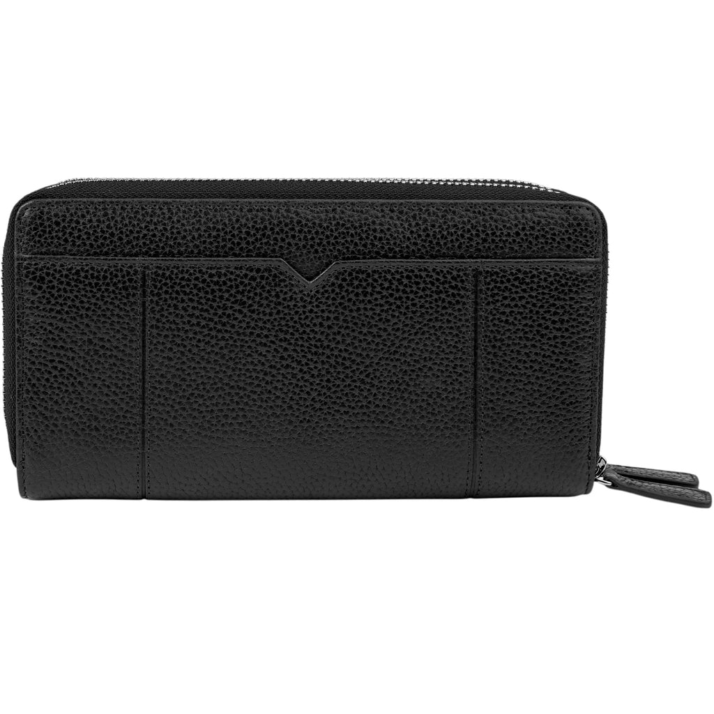 Mancini Fifth Avenue RFID Secure Double Zipper Wallet Mancini