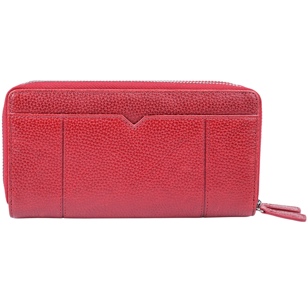 Mancini Fifth Avenue RFID Secure Double Zipper Wallet Mancini