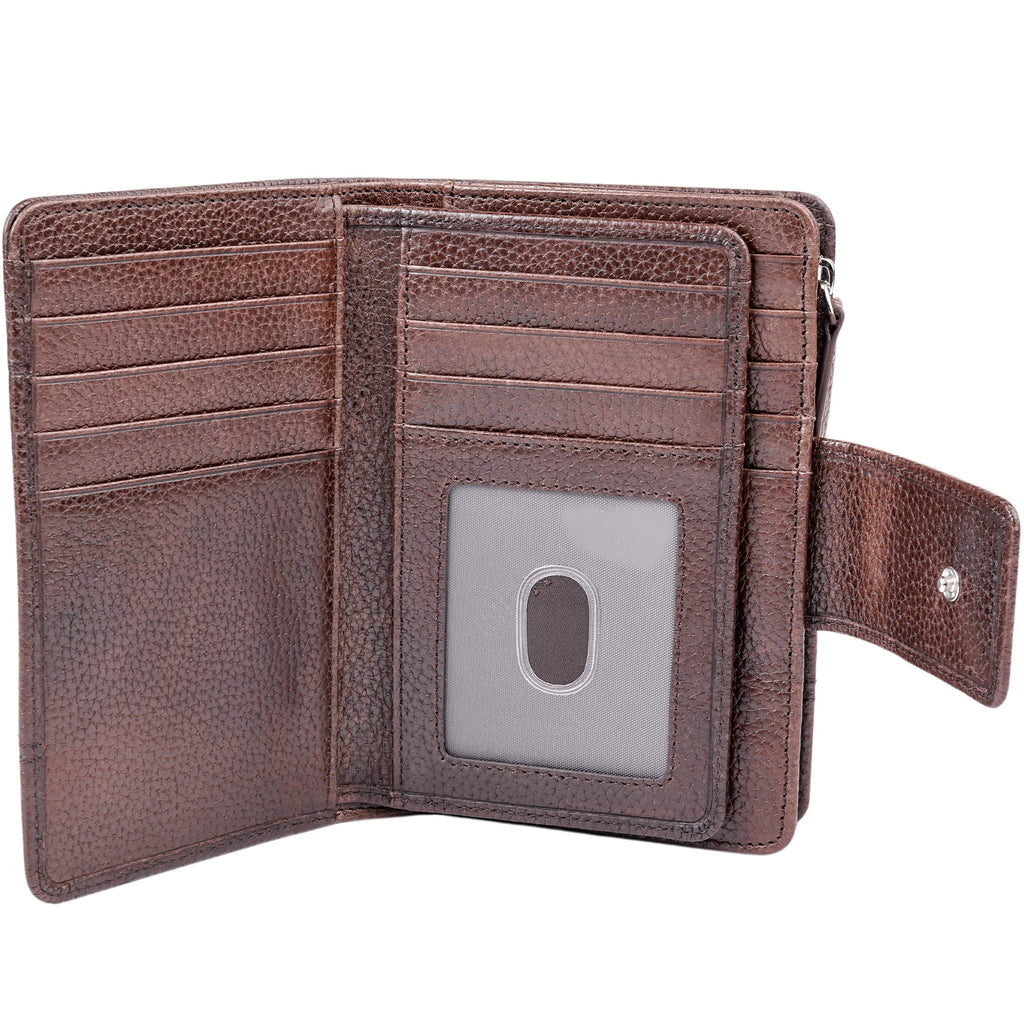 Mancini Fifth Avenue RFID Secure Medium Clutch Wallet Mancini