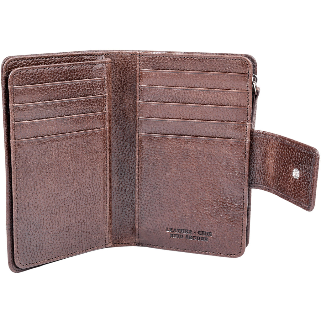Mancini Fifth Avenue RFID Secure Medium Clutch Wallet Mancini