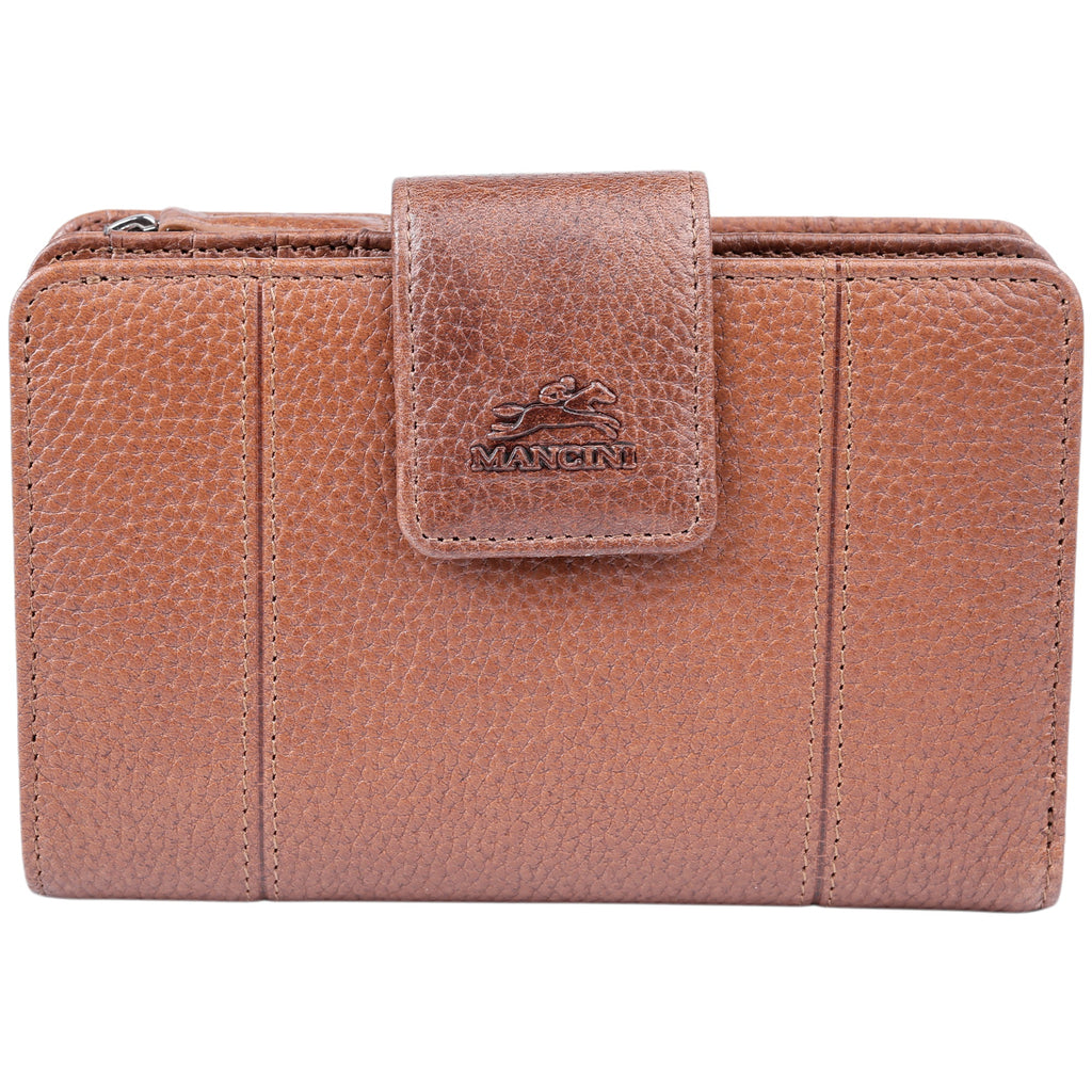 Mancini Fifth Avenue RFID Secure Medium Clutch Wallet Mancini