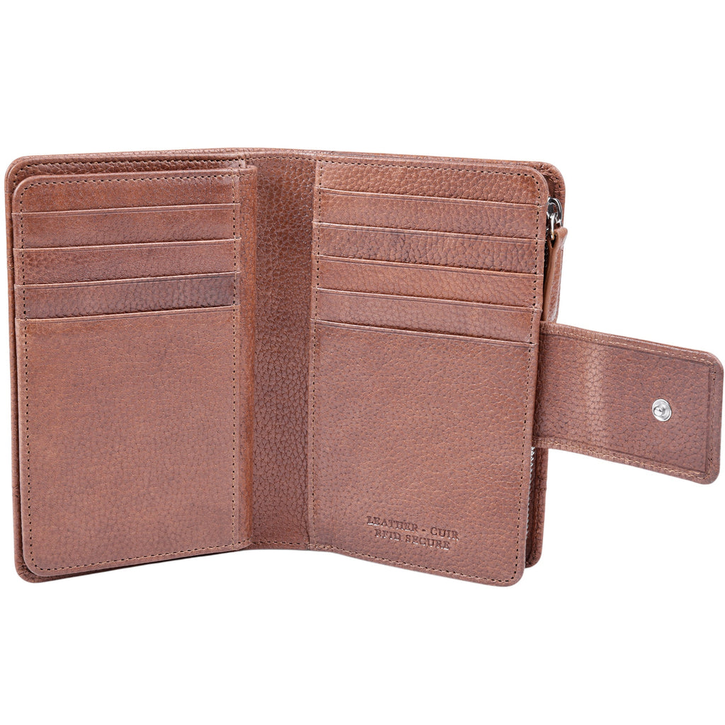 Mancini Fifth Avenue RFID Secure Medium Clutch Wallet Mancini