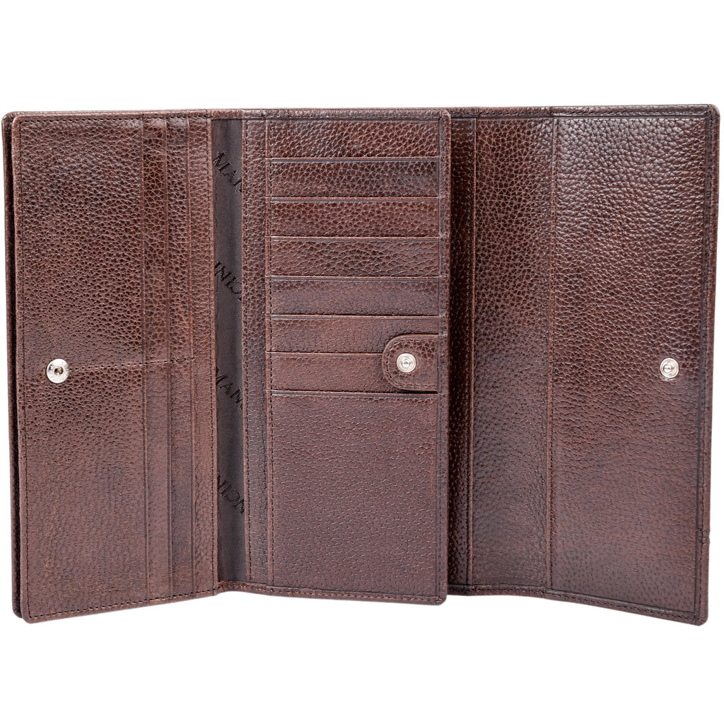 Mancini Fifth Avenue RFID Secure Quad fold Wallet Mancini