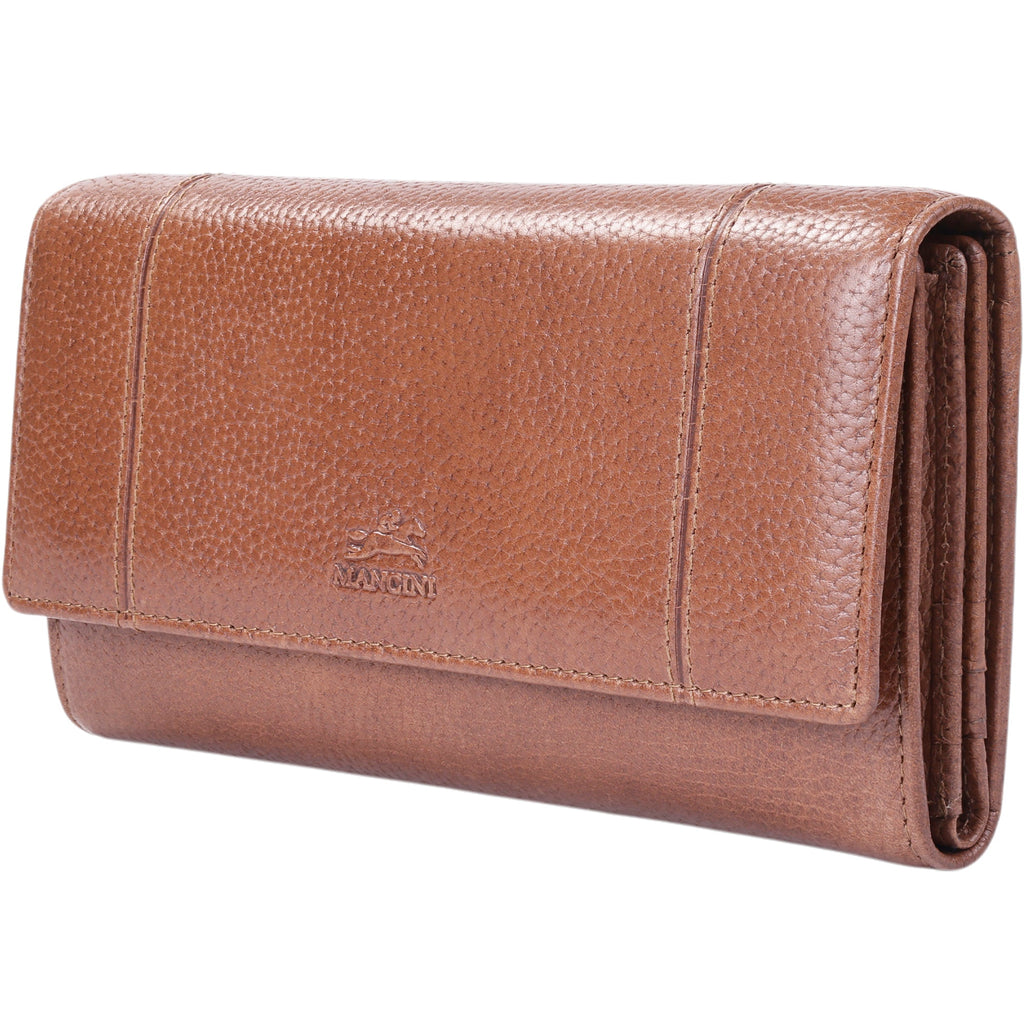 Mancini Fifth Avenue RFID Secure Quad fold Wallet Mancini
