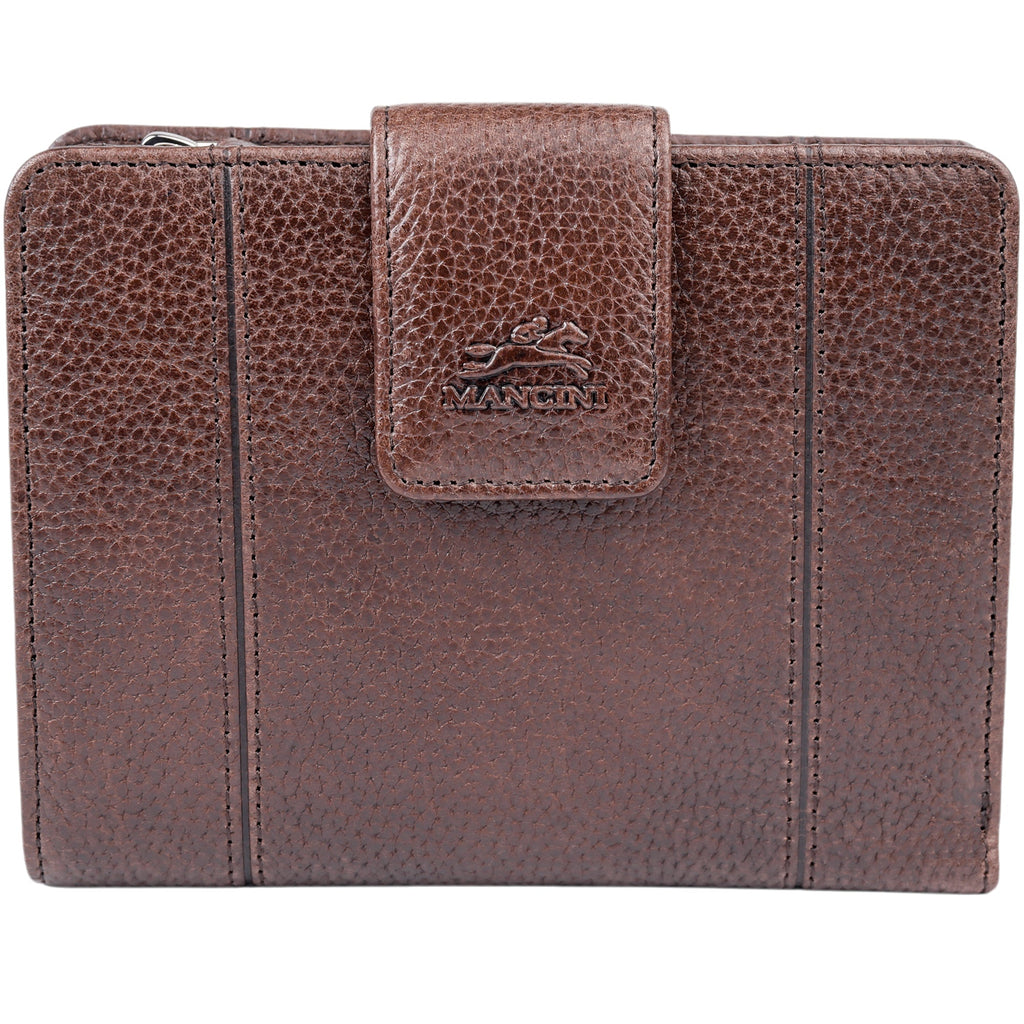 Mancini Fifth Avenue RFID Secure Medium Clutch Wallet Mancini