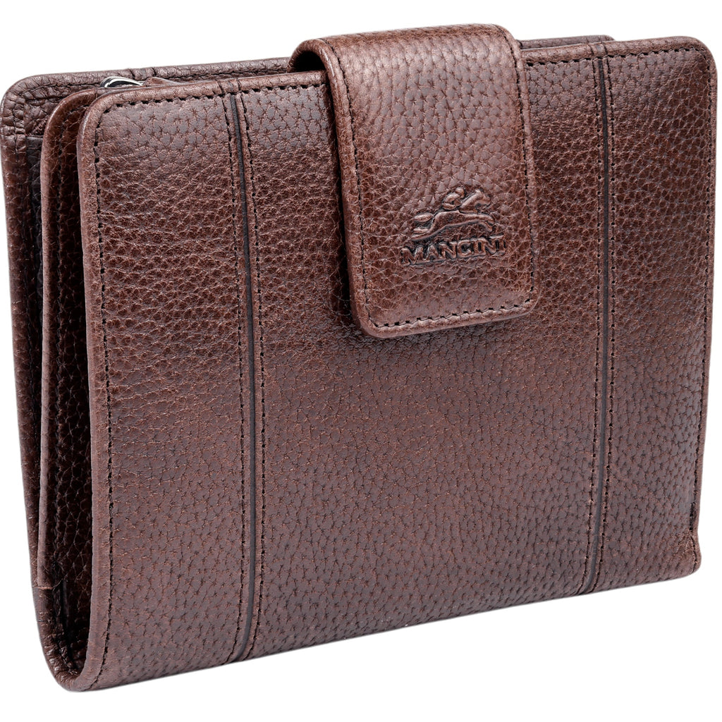 Mancini Fifth Avenue RFID Secure Medium Clutch Wallet Mancini
