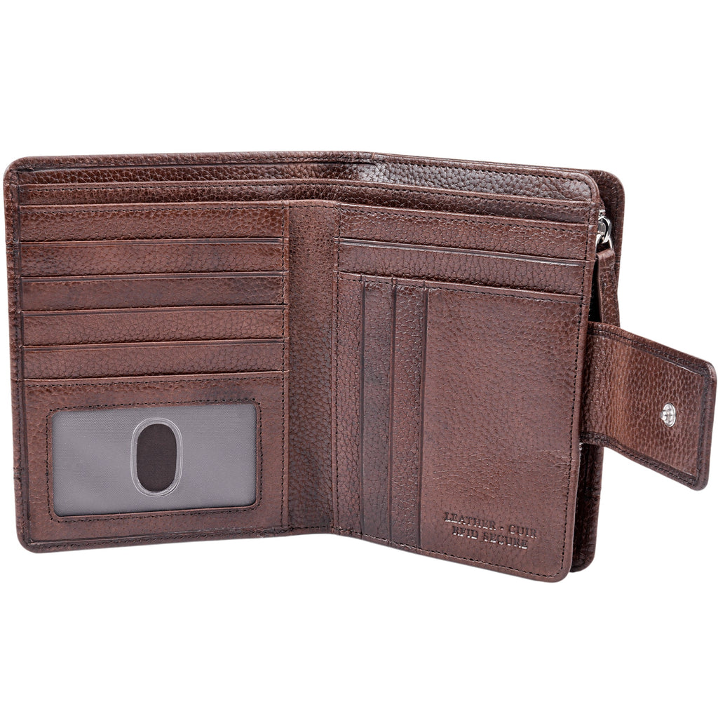 Mancini Fifth Avenue RFID Secure Medium Clutch Wallet Mancini