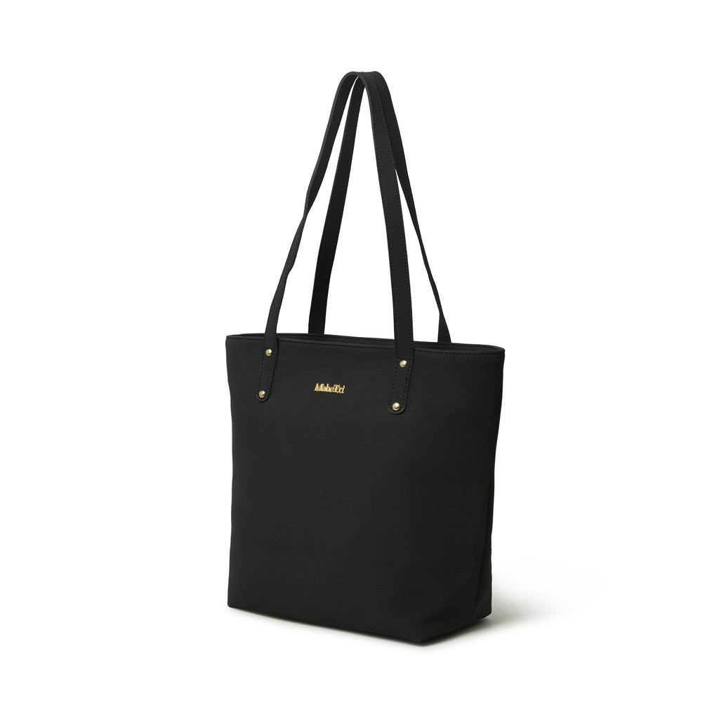 Era Vegan Leather Tote - Midnight Black Classy Leather Bags