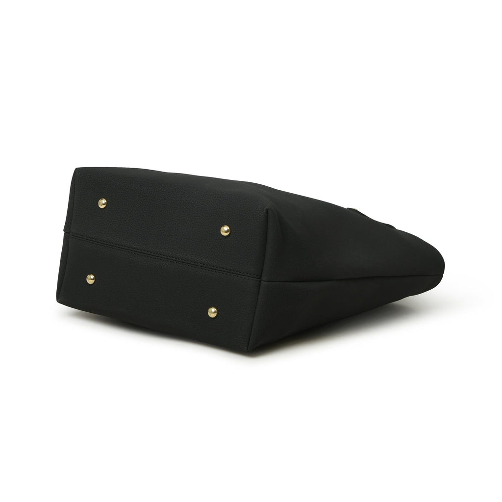 Era Vegan Leather Tote - Midnight Black Classy Leather Bags
