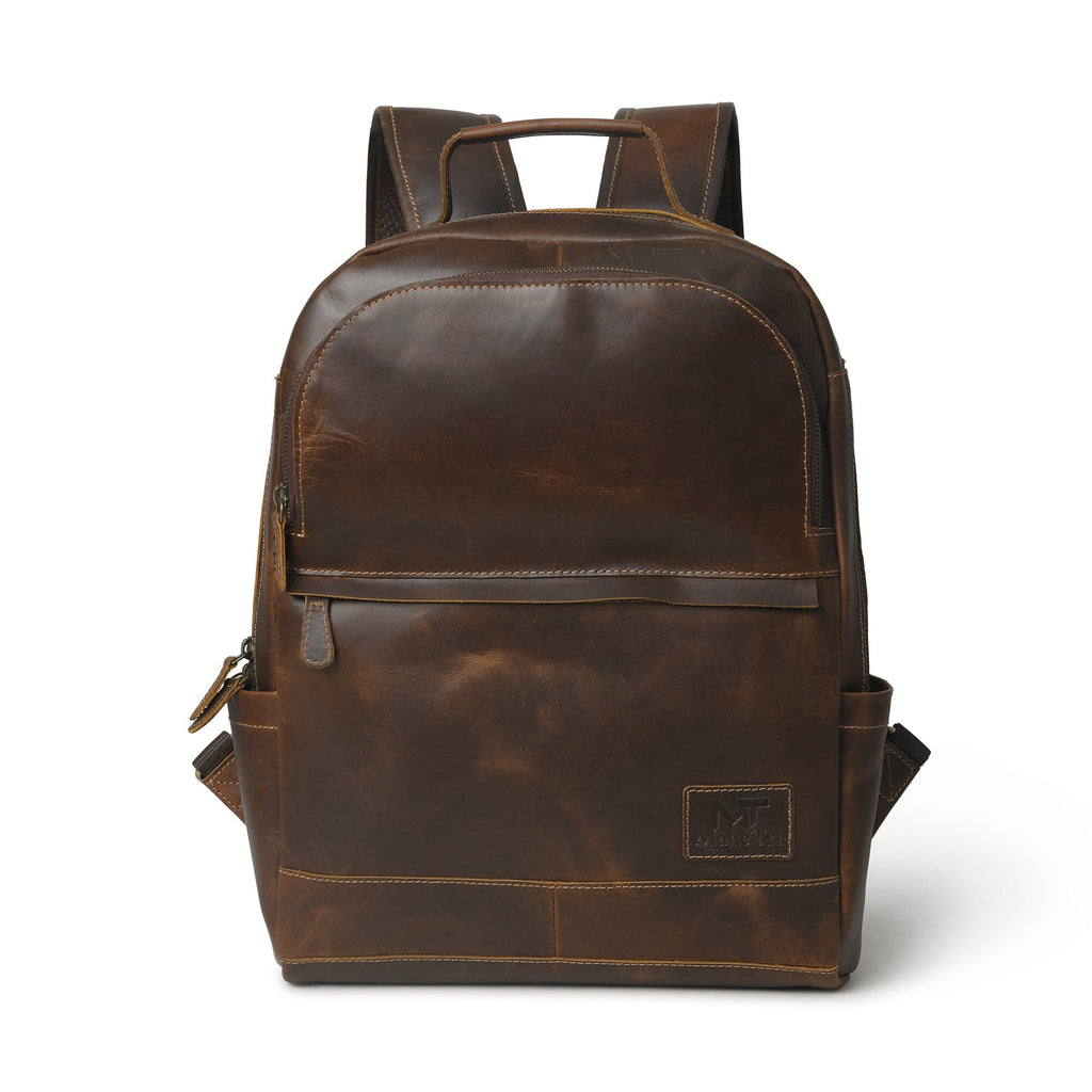 MaheTri Cambridge Unisex Buffalo Leather Backpack Classy Leather Bags