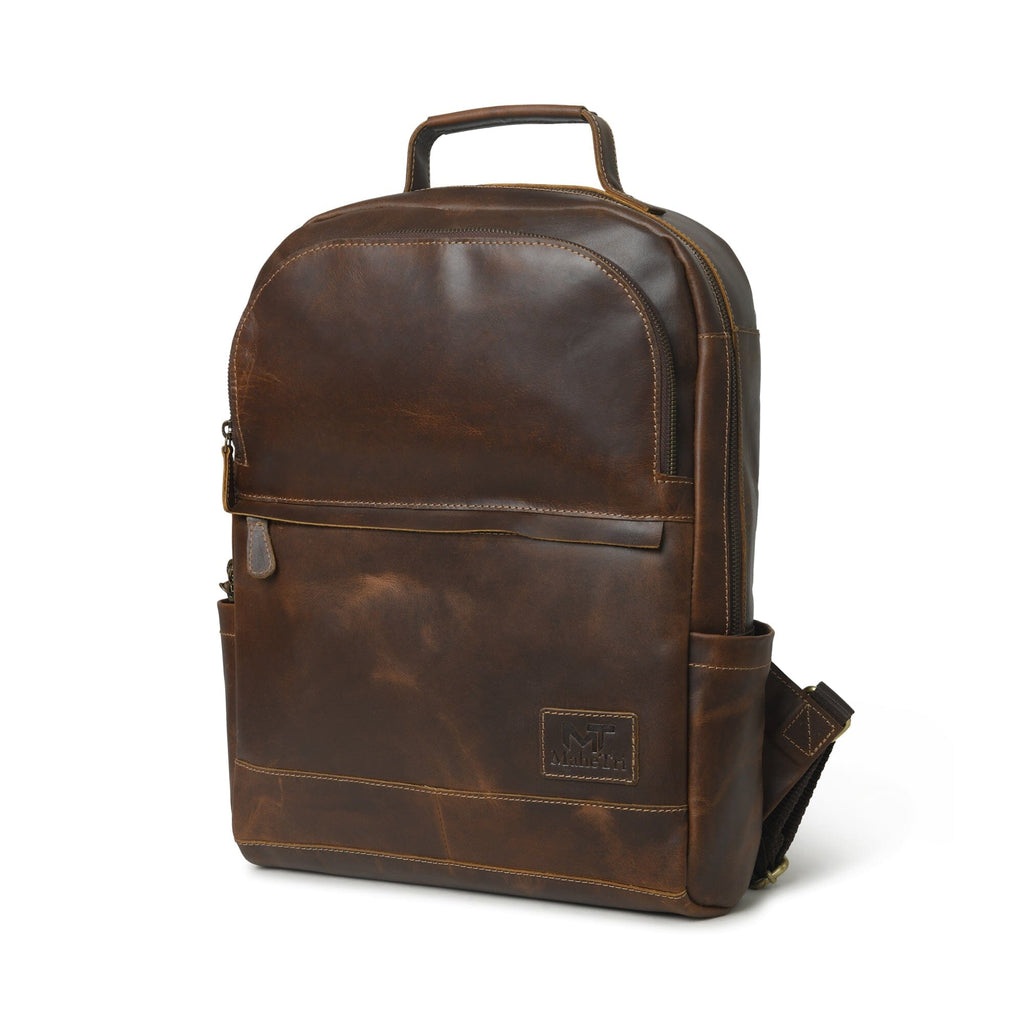 MaheTri Cambridge Unisex Buffalo Leather Backpack Classy Leather Bags