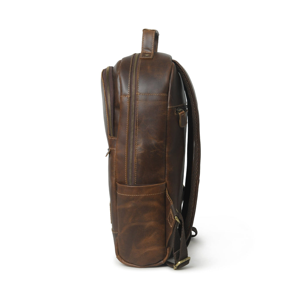MaheTri Cambridge Unisex Buffalo Leather Backpack Classy Leather Bags