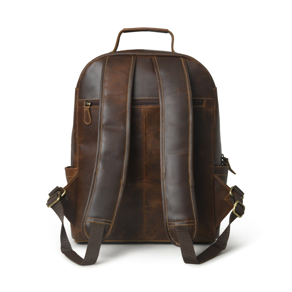 MaheTri Cambridge Unisex Buffalo Leather Backpack Classy Leather Bags