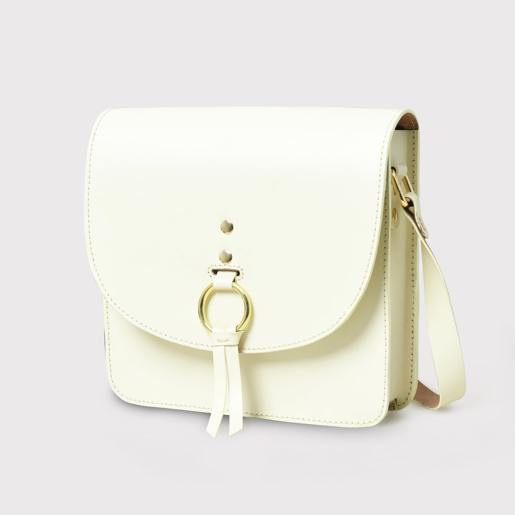 White Elegance Crossbody Sling Bag Classy Leather Bags
